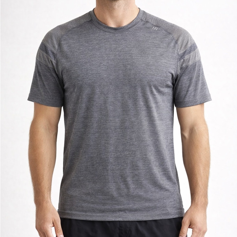 Men's Heather Gray Performance Crew Neck Shirt